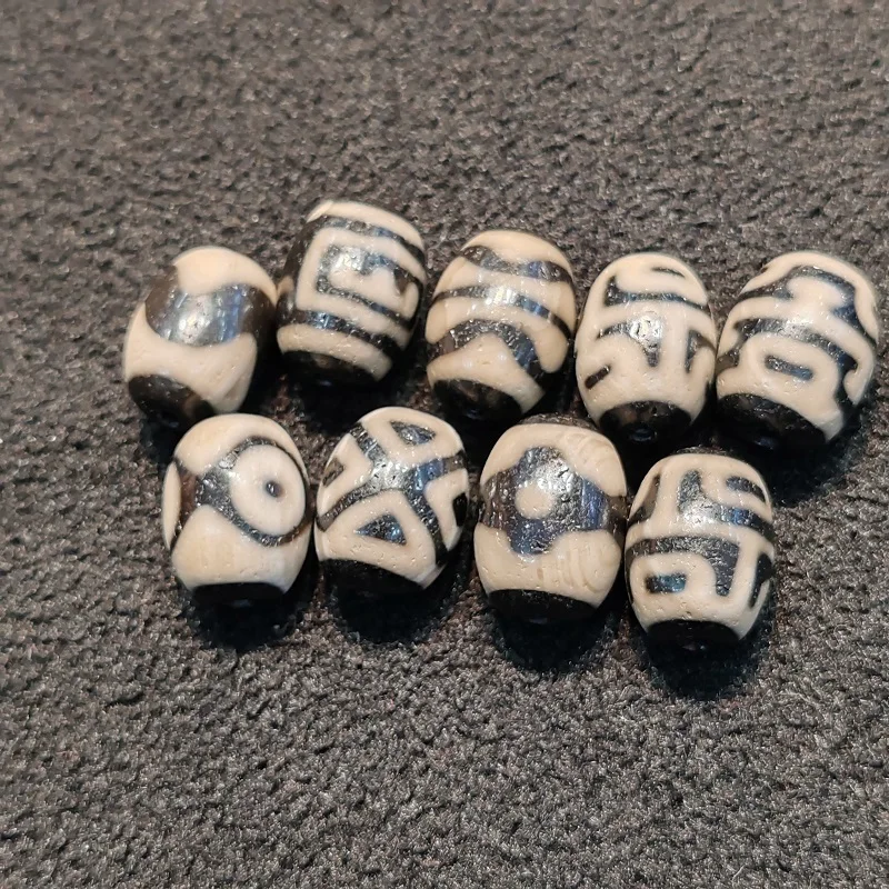 

Подкова черно-белая Xizang Totem Dzi выветренная Подкова Daluo Agate Sky Bead Ожерелье Подвеска Браслет DIY аксессуары 10 шт./упаковка
