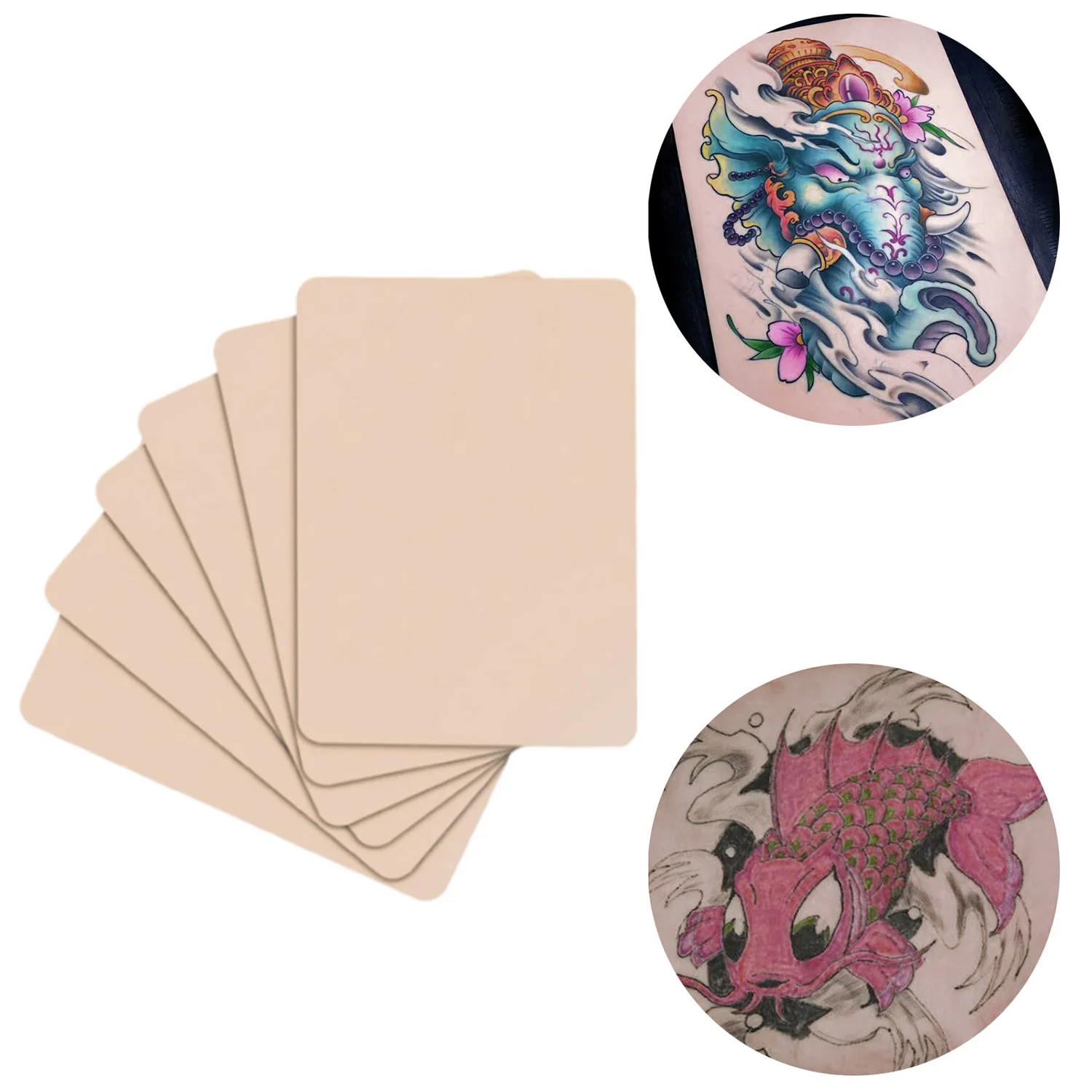 30/20/10/5Pcs Silicone LASTJUDG Tattoo Practice Skin Professional Double Fake Tattoo Skin For Permanent Makeup Beginner
