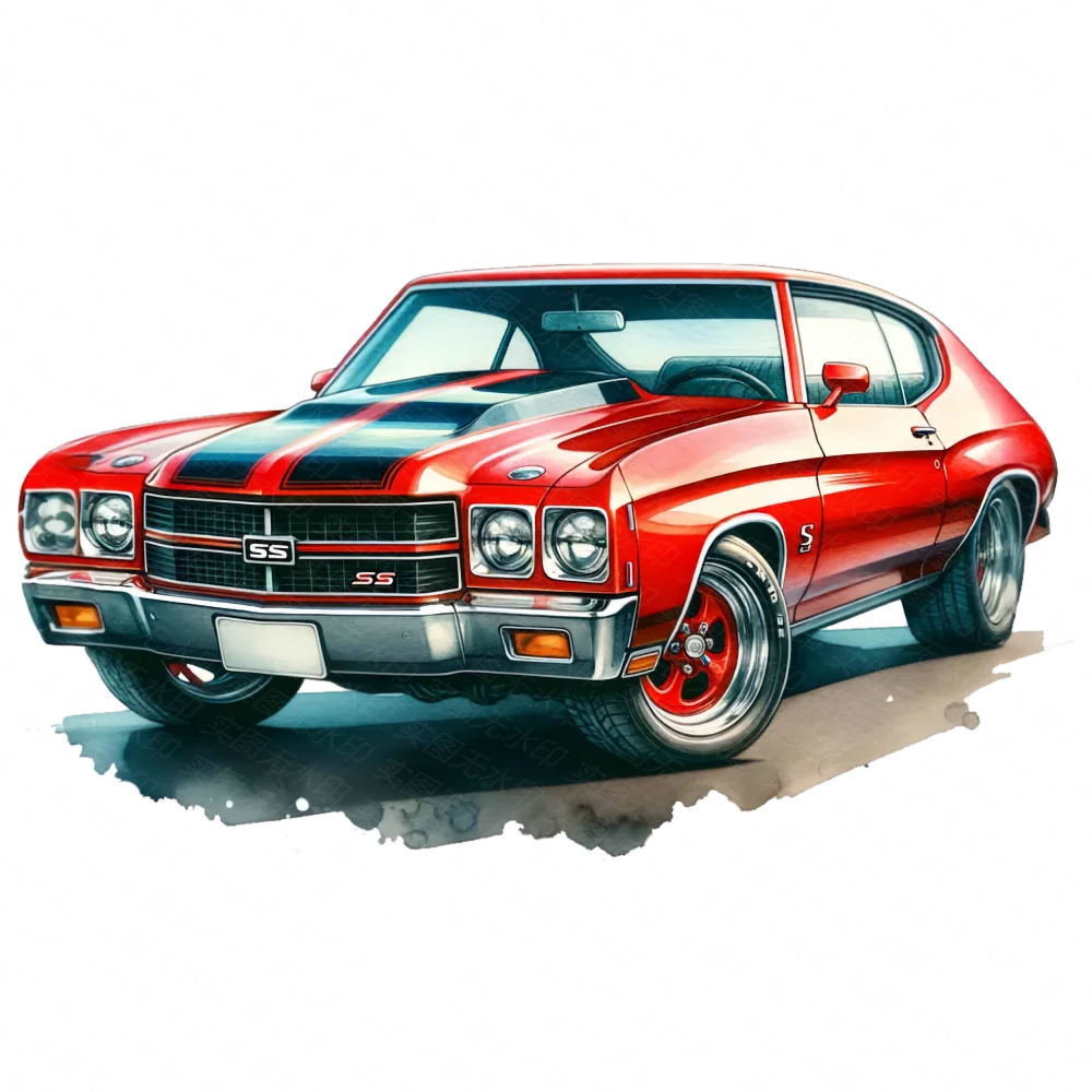 Wall Stickers Wall Sticker Kids Room Background Home Decoration Mural Living Room Wallpaper Funny Decal Vintage Car E34