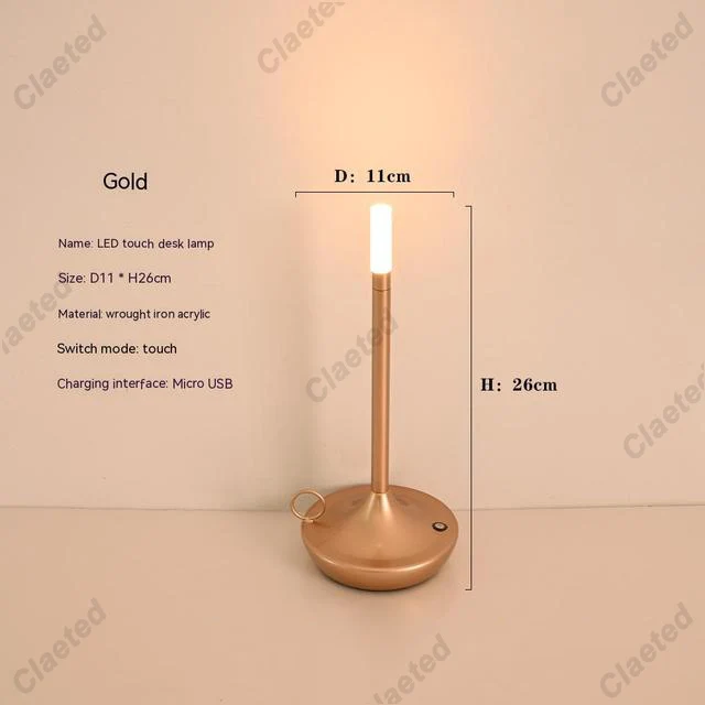 Touch LED Candlelight Camper Table Lamp Rechargeable Camper Waterproof Warm Light Candle Lamp Dinner Atmosphere Table Lamp 5