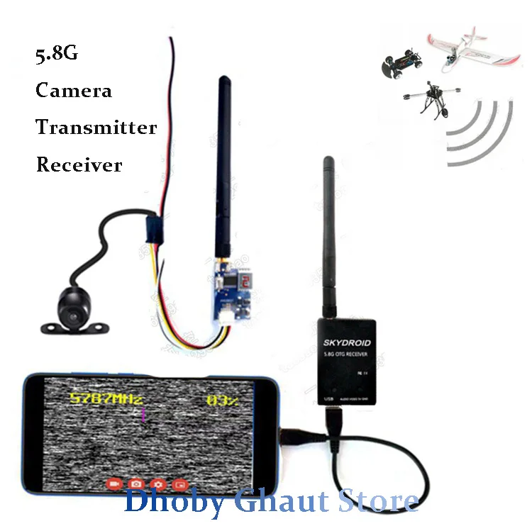 

5,8G 600 передатчик mw FPV 40ch 30fps микро камера и FPV приемник VTX набор видео OTG VR Android или Win10 для гоночного дрона