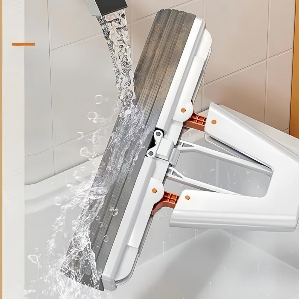 Squeeze Collodion Mop Foldable Water Free Hand Washing Cotton Head Replace