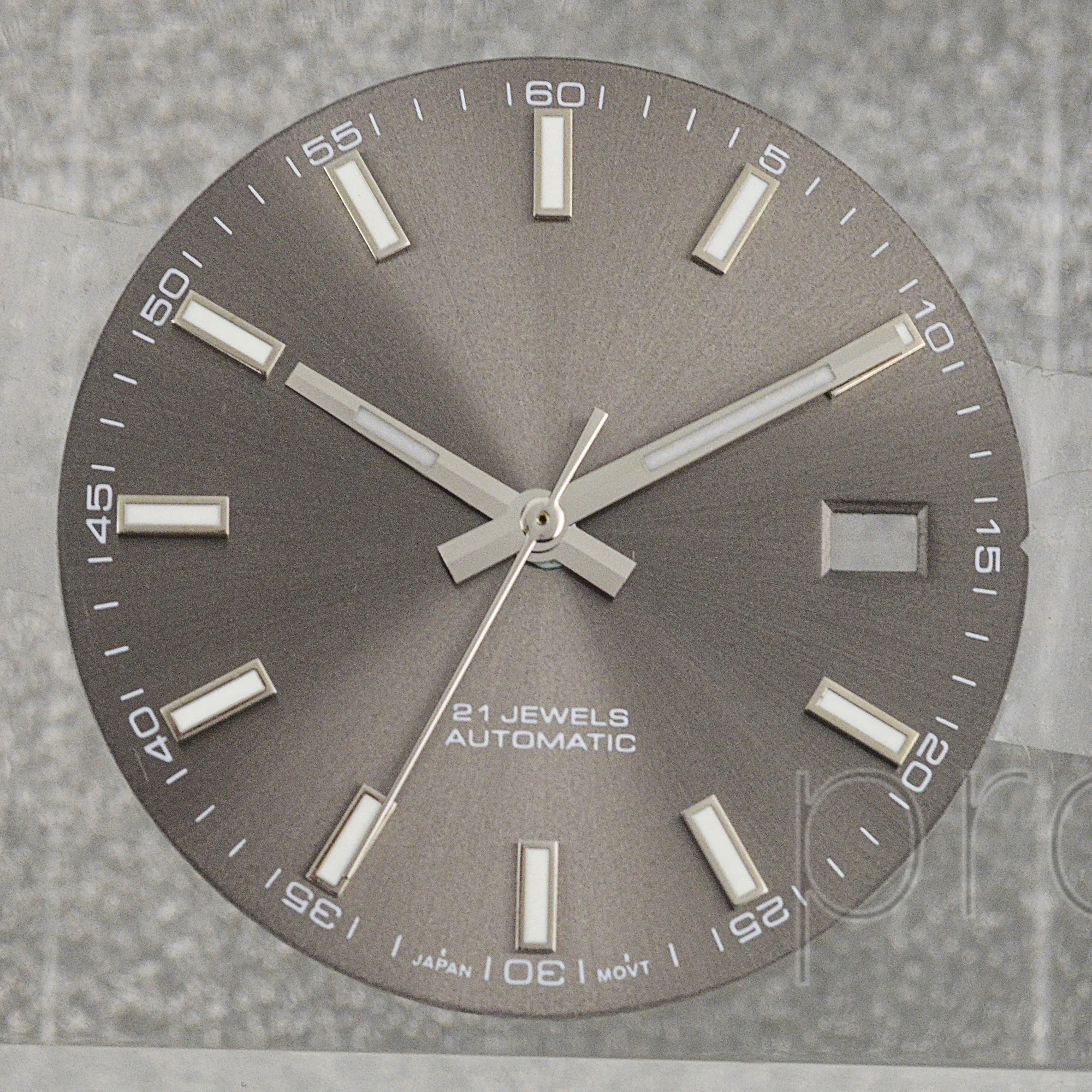 Green Luminous Watch Dial with Hands for Mod Parts and Repair Tools