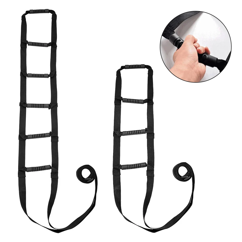 Bed Ladder Assist Strap With 4/6 Hand Grips Pull Up&Sit Up Handle Rope