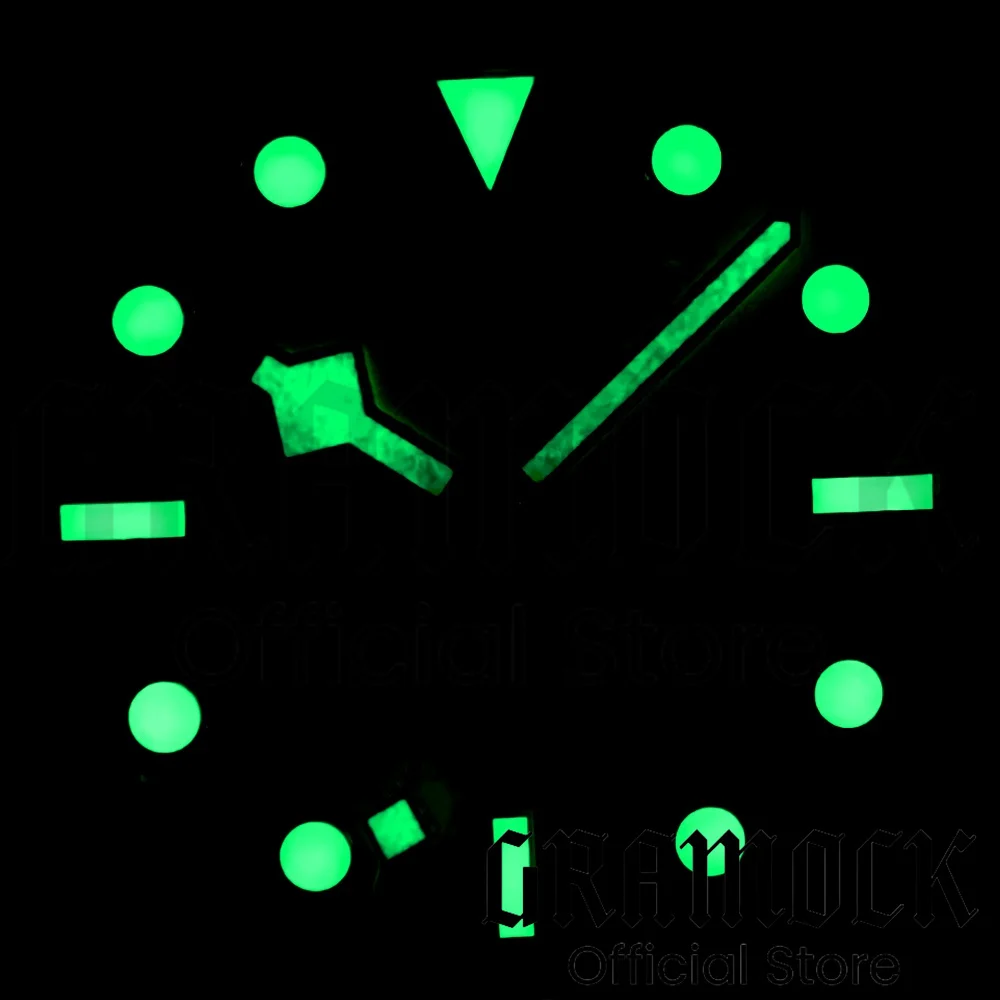 Gramock 39mm Men's Silver Vintage Mechanical Diving WristWatch Dome Sapphire Luminous NH35/PT5000 Automatic 10Bar Waterproof
