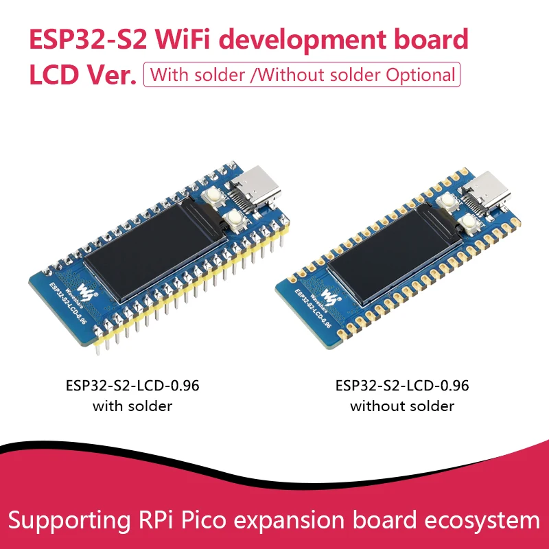 

ESP32-S2 MCU WiFi макетная плата, 240 МГц, 2,4 ГГц WiFi, версия ЖК-дисплея с дополнительным контактным разъемом