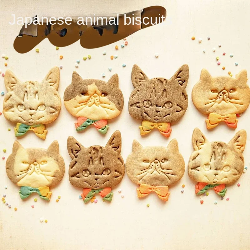 3D Cartoon Cat Puppy Biscuit Mold Fondant Sugar Crafts Rabbit Small Animal Cookie Cutter Pastry Bakery Accessories Baking Tools