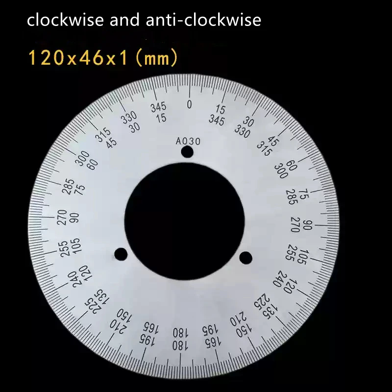 Outer Diameter 120mm Dial Scale Identification Dial Degree Graduated Circle Disk Protractor For Machine Tool Measurement Tools 2