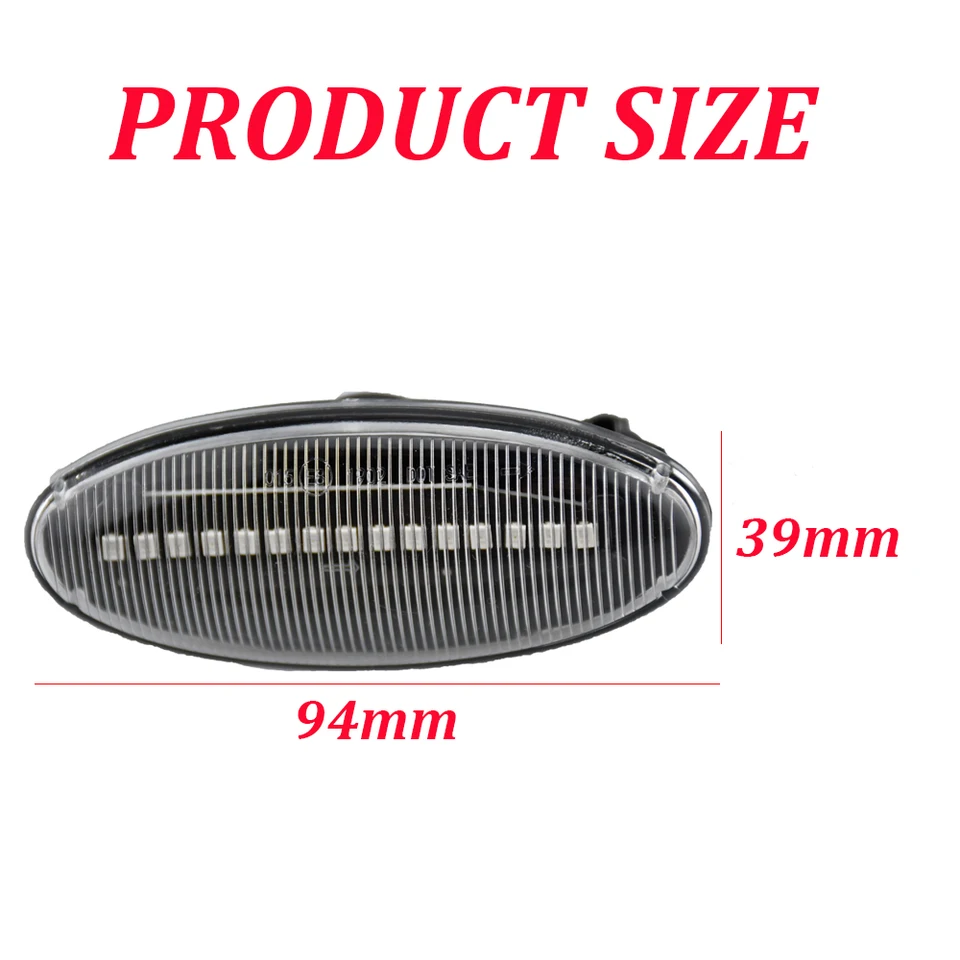 2x LED indicatore di direzione laterale dinamico indicatore di direzione per Nissan Navara D22 NP300 Datsun Frontier Fiera PickUp Terrano