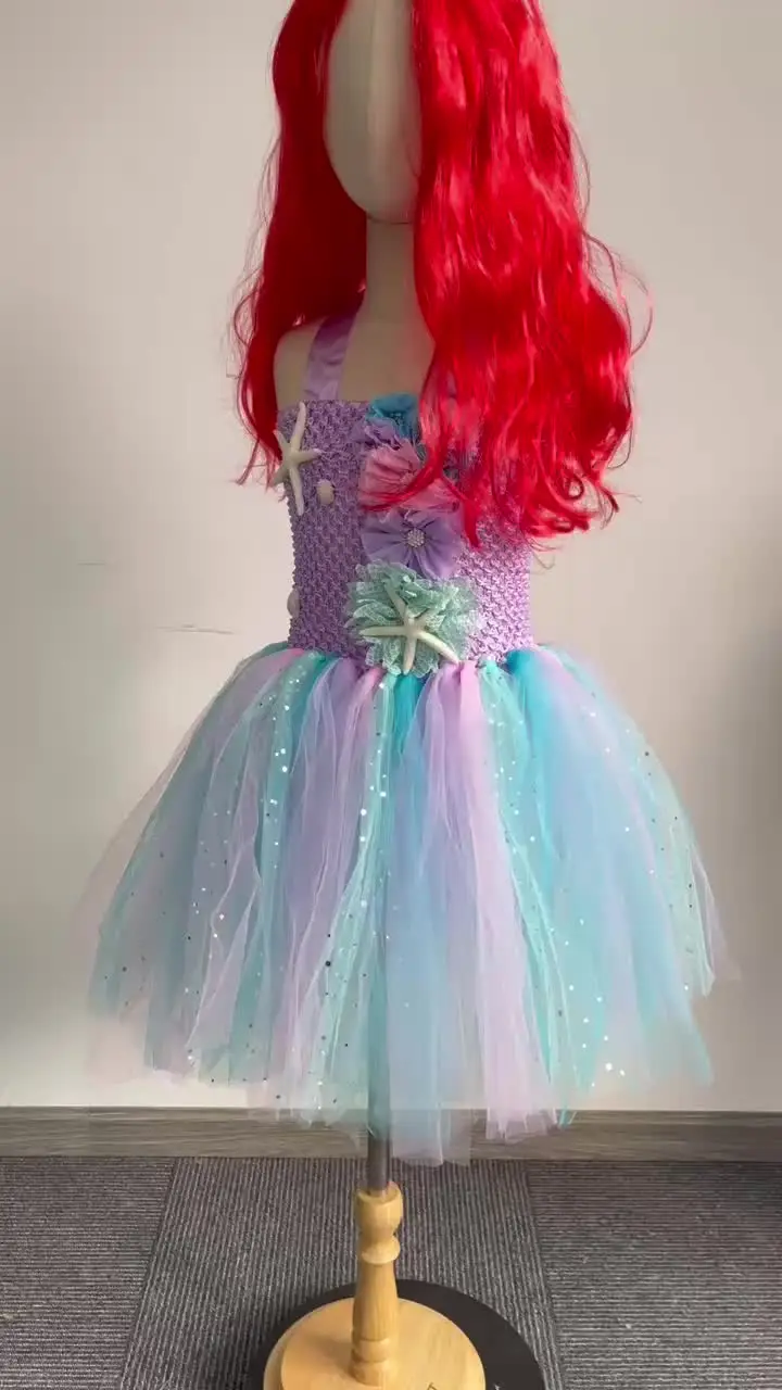 YKKJ Fascia per Capelli a Sirena,guanti a rete senza dita,per Accessori Feste Tema Sirena