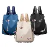Waterproof Oxford Women Backpack Fashion Anti-theft School Bag Embroidery Designer Female Large Capacity Travel Shoulder Handbag 1