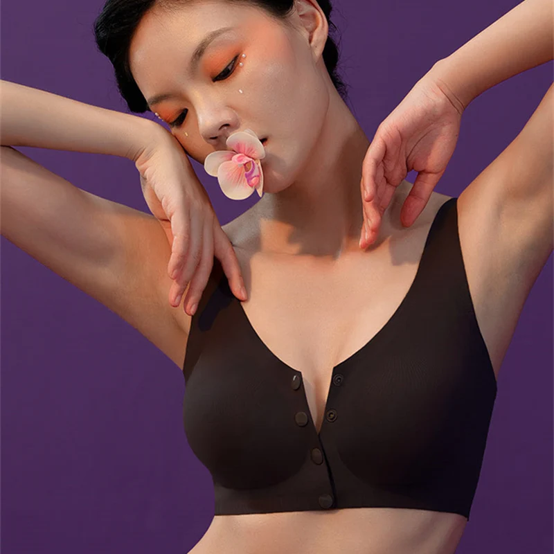 M-5XL Breastfeeding Bras Maternity Nursing Bra Feeding Underwear For Pregnant Women Seamless Ice Silk Bra