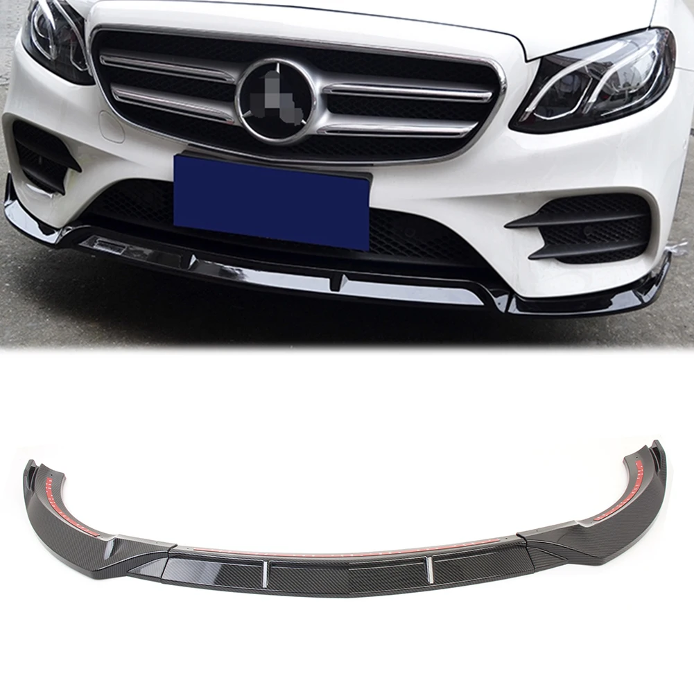 

Carbon Fiber Front Bumper Lip Cover Trims For 2017 2018 Benz E-Class W213 Sport Version