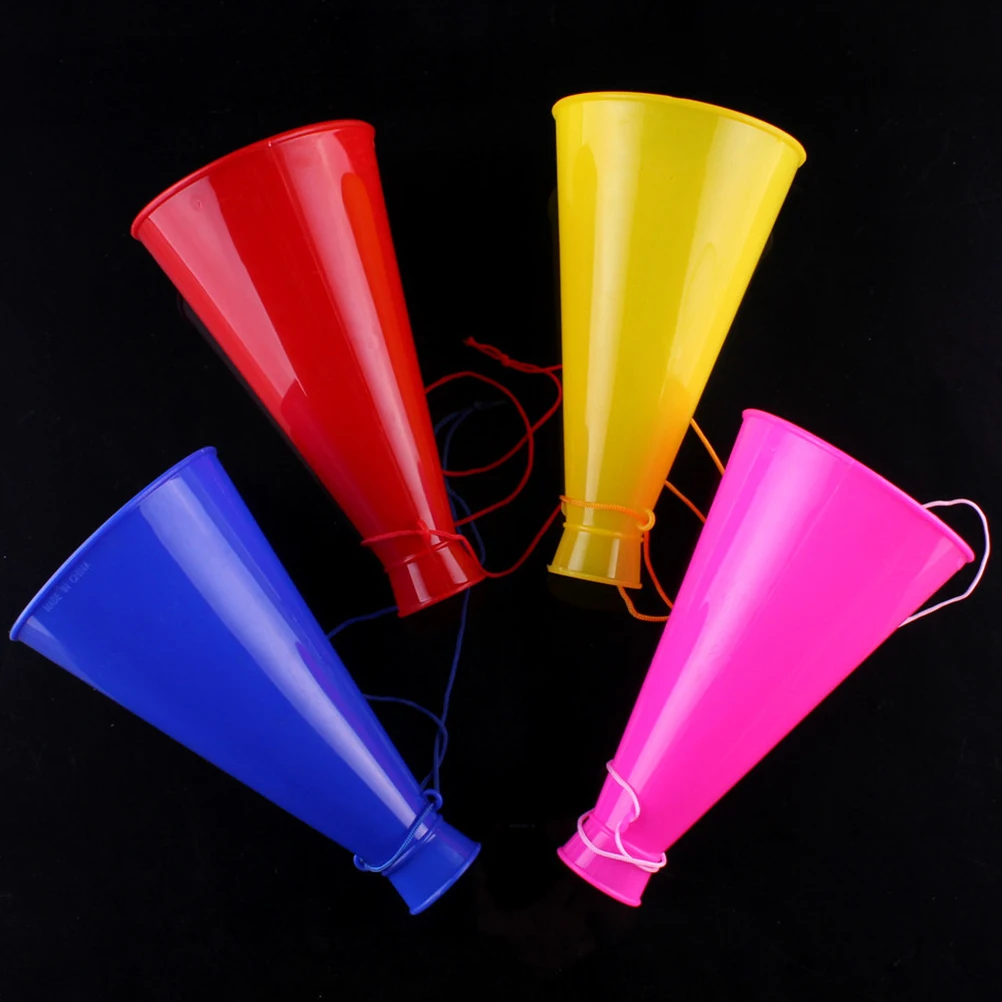 6Pcs Cheerleaders Trumpet Speaker Cheer Plastic Horn Loudspeaker Trumpet Horn Toy Soccer Fan for Birthday Party