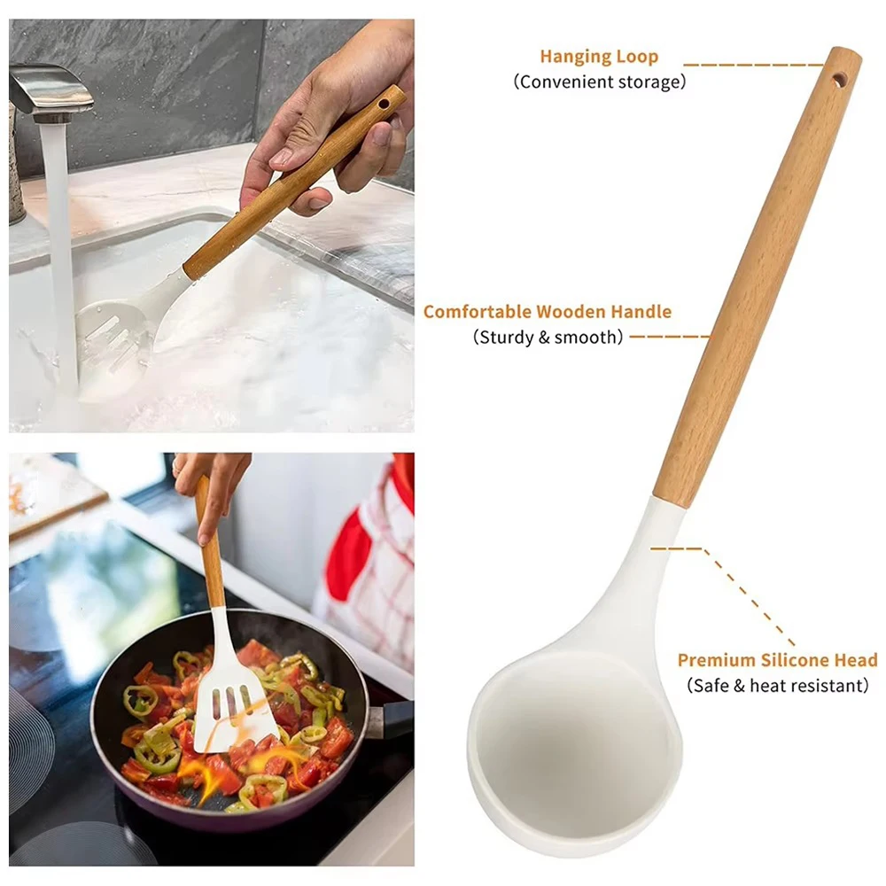 12-Piece Heat-Resistant Non-Stick Kitchen Utensil Set with Holder