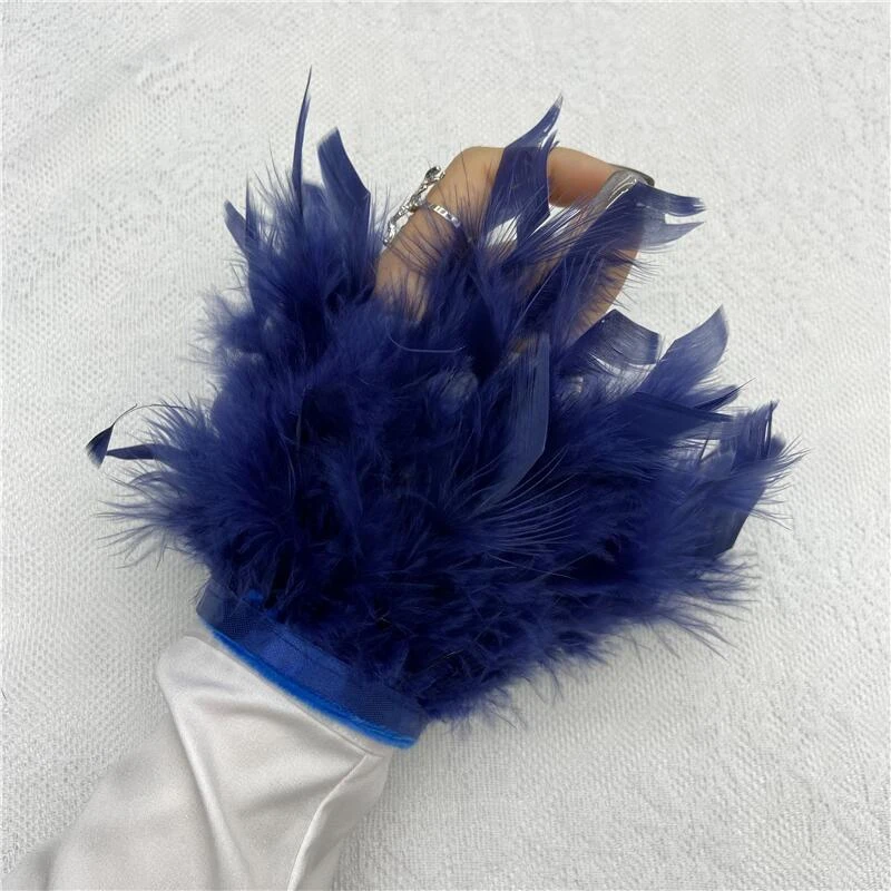 

photo cuff plush bracelet feather wrist band professional nail art charm product studio removable Manicure decoration accessorie