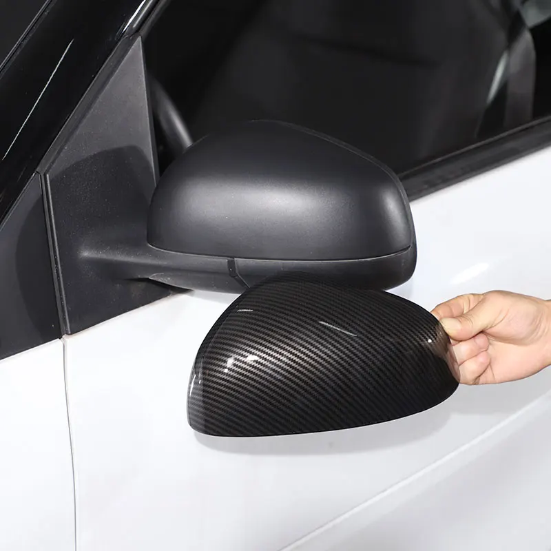 

For Mercedes Benz Smart 451 453 Fortwo Forfour 2009-2021 ABS Matt black Car Rearview Mirror Cover trim sticker Car Accessories