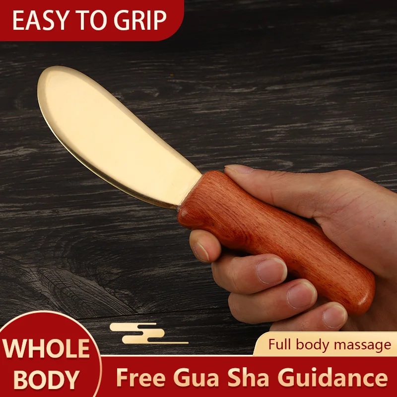 Wooden Gua Sha Tool Scraping Board Massage Tool Slimming Copper Guasha Massage Board Gua Sha Scraper Body Massage Therapy Tool