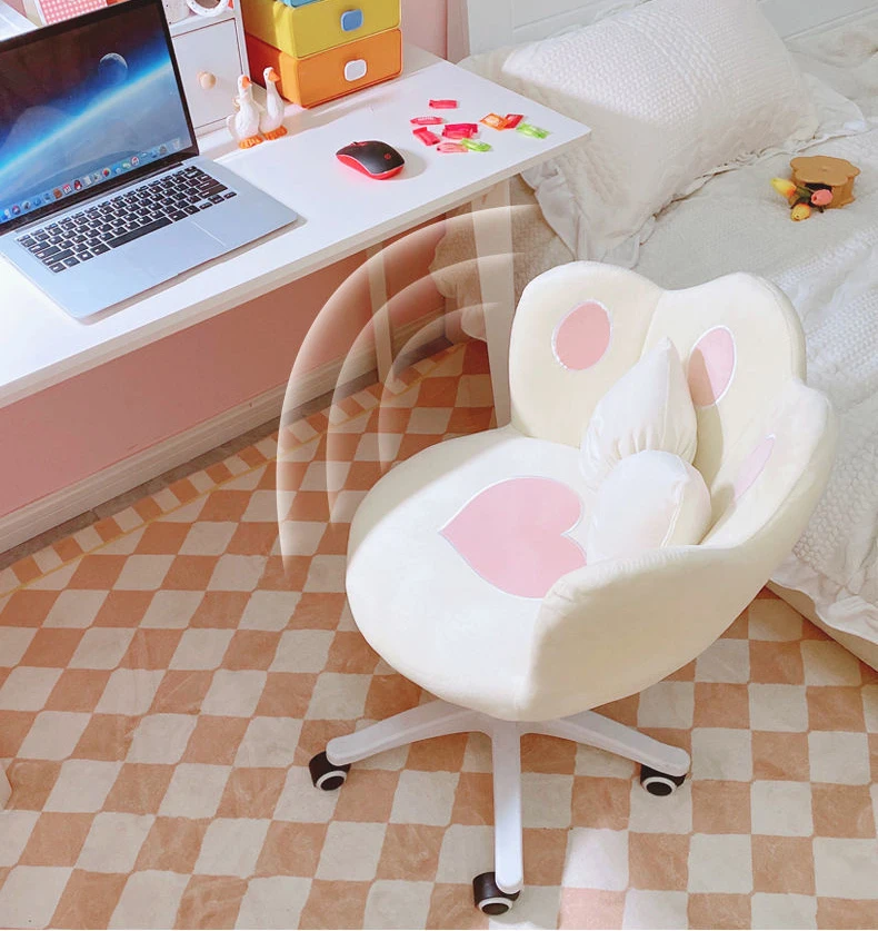 Description Picture 6 of itemBedroom Dormitory Computer Chair Home Office 360° Swivel Makeup Chair Handrail Back Nordic Desk Chair Fauteuil Design Furniture