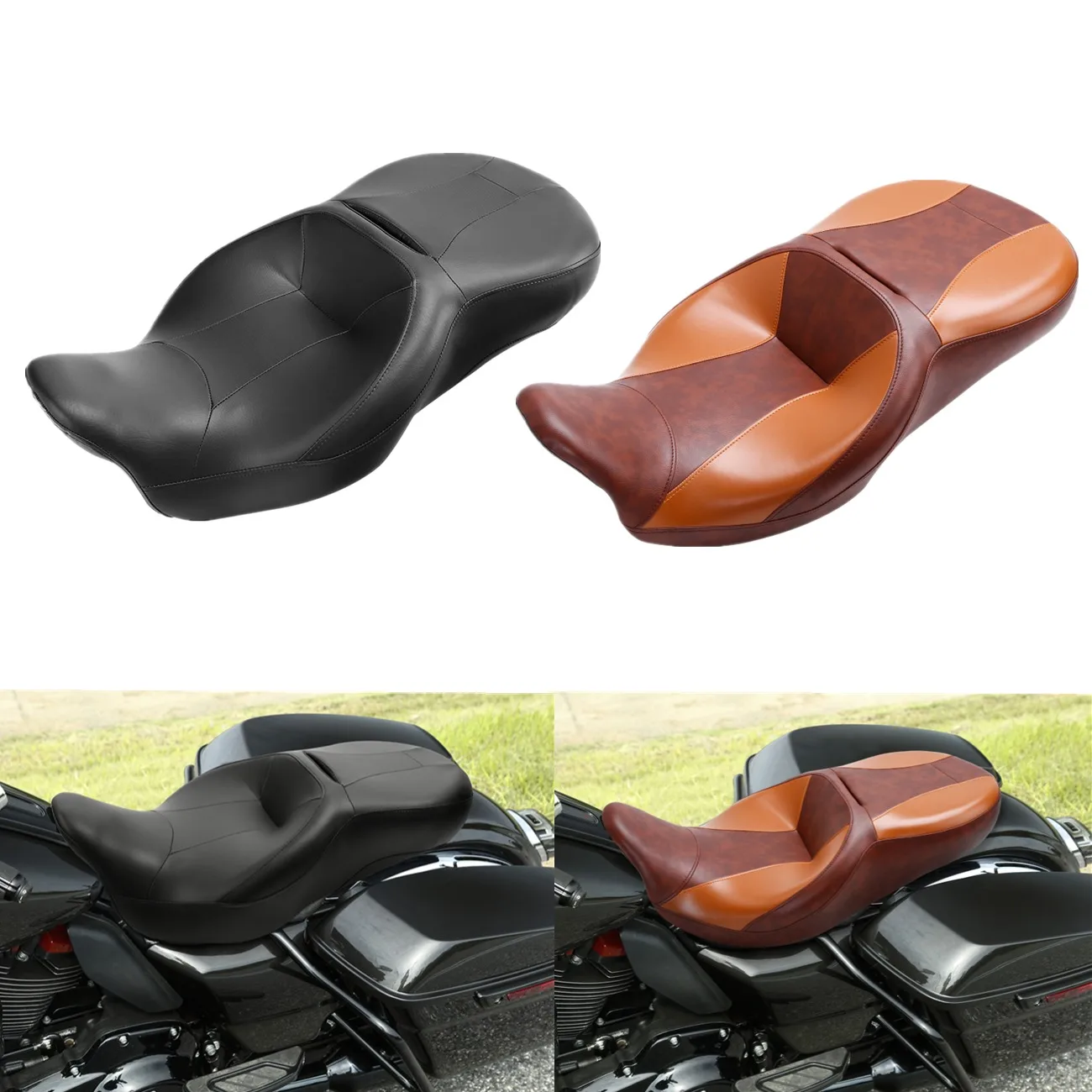 

Motorcycle Seat For Harley Touring Road King Electra Street Glide Ultra Classic CVO Limited 2014-2020 2019 2018 Rider Passenger