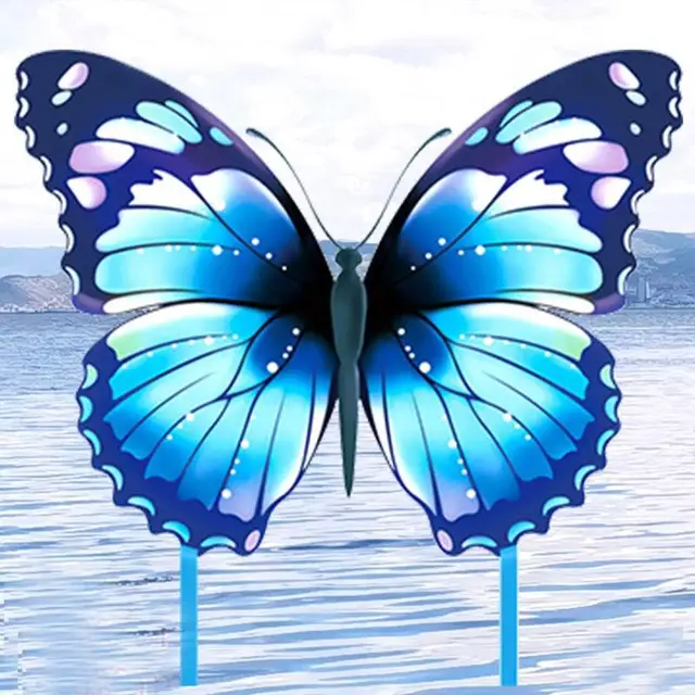 New Colorful Butterfly Hard-winged Kite Nylon Outdoor Kites Flying Toys For Children Stunt Kite Surf With Control Bar And Line 3