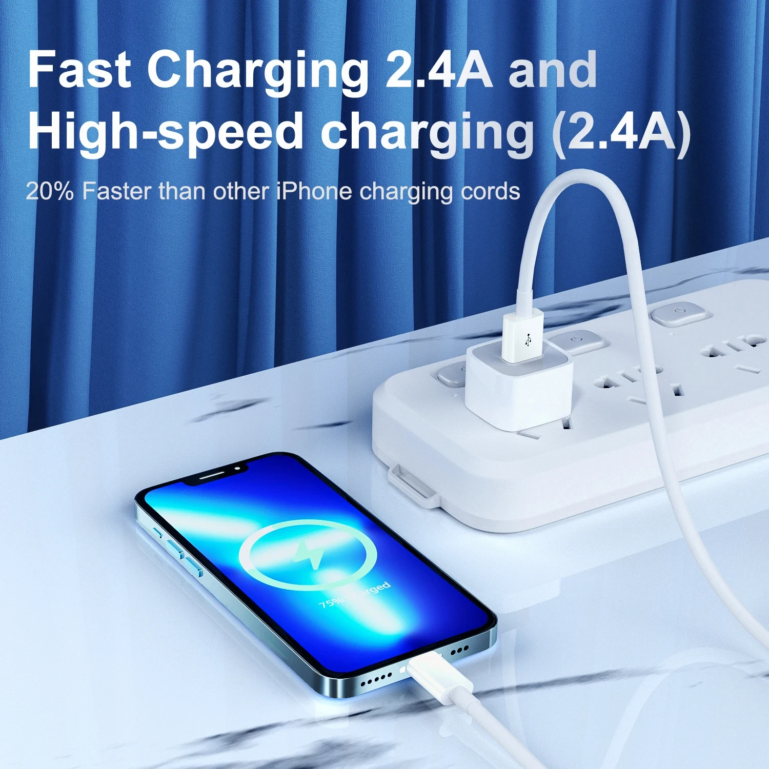 MFi Certified 10 FT USB to Lightning Data Cable