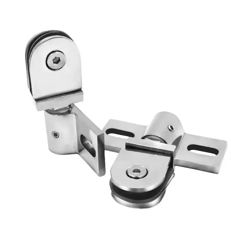 Bathroom Glass Door Clip/clamp/hinge Rotating Door Shaft Thickened Zinc Alloy No Rust Hinges Shower Hardware Accessories
