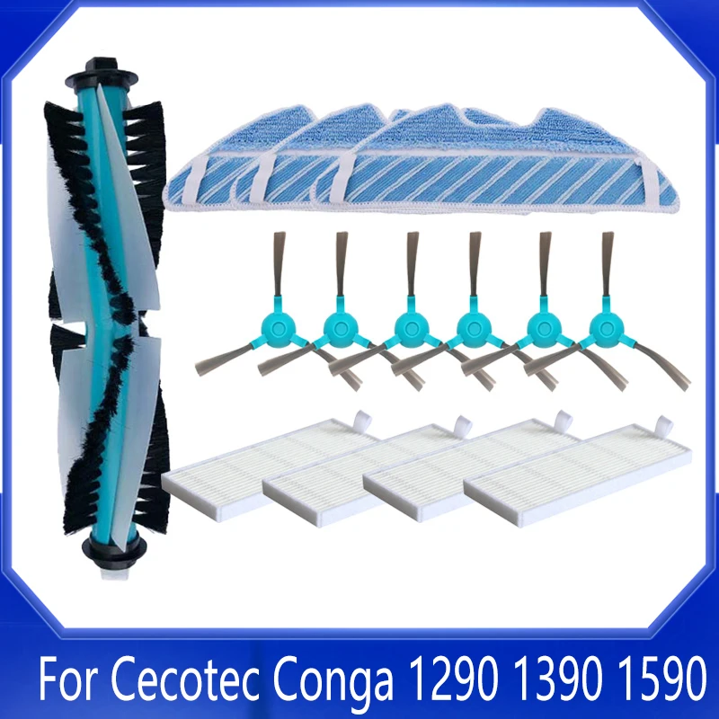 Kit Recambio Conga Robot 8 Piezas - Cepillos Y Filtros 1290 1390 1490Y 1590
