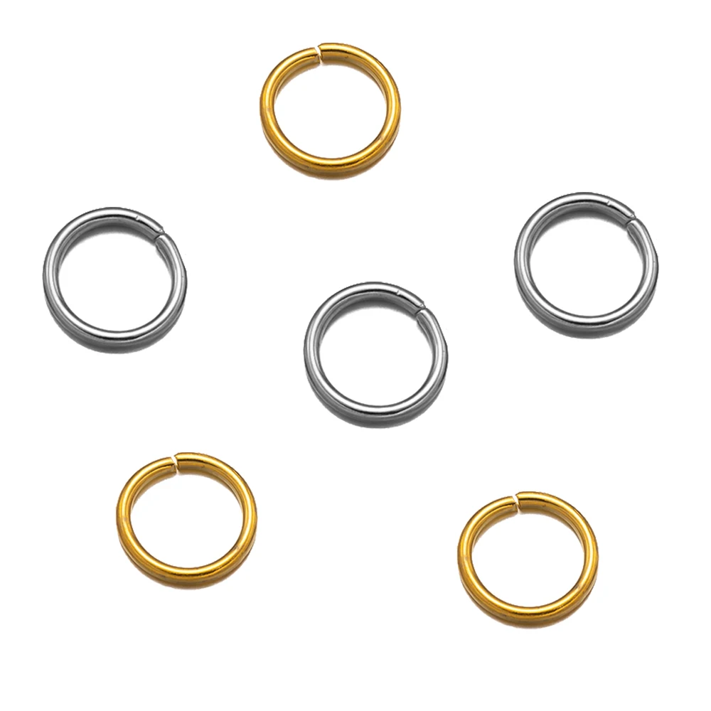 60 Stück schwarze Karabinerverschlüsse aus Edelstahl mit offenen Biegeringen, Verbinder für selbstgemachte Halsketten, Armbänder, Schmuckherstellung – Detail 5