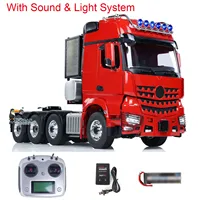SALE ERTR LESU 1/14 RC Metal Tractor Truck 8*8 Radio Control Car Model Lock Differential Equipment Rack Lights Sounds THZH1409 1