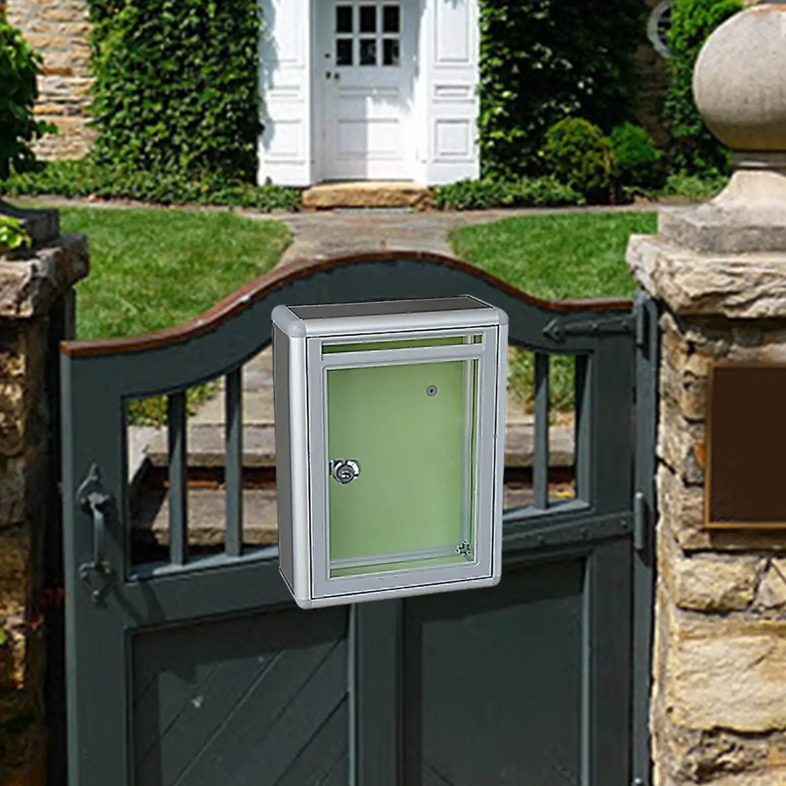 Lockable Wall Mounted Post Box Durable Decorative Newspaper Post Box Metal Boxes for Decorations Outside wall mounted mailbox