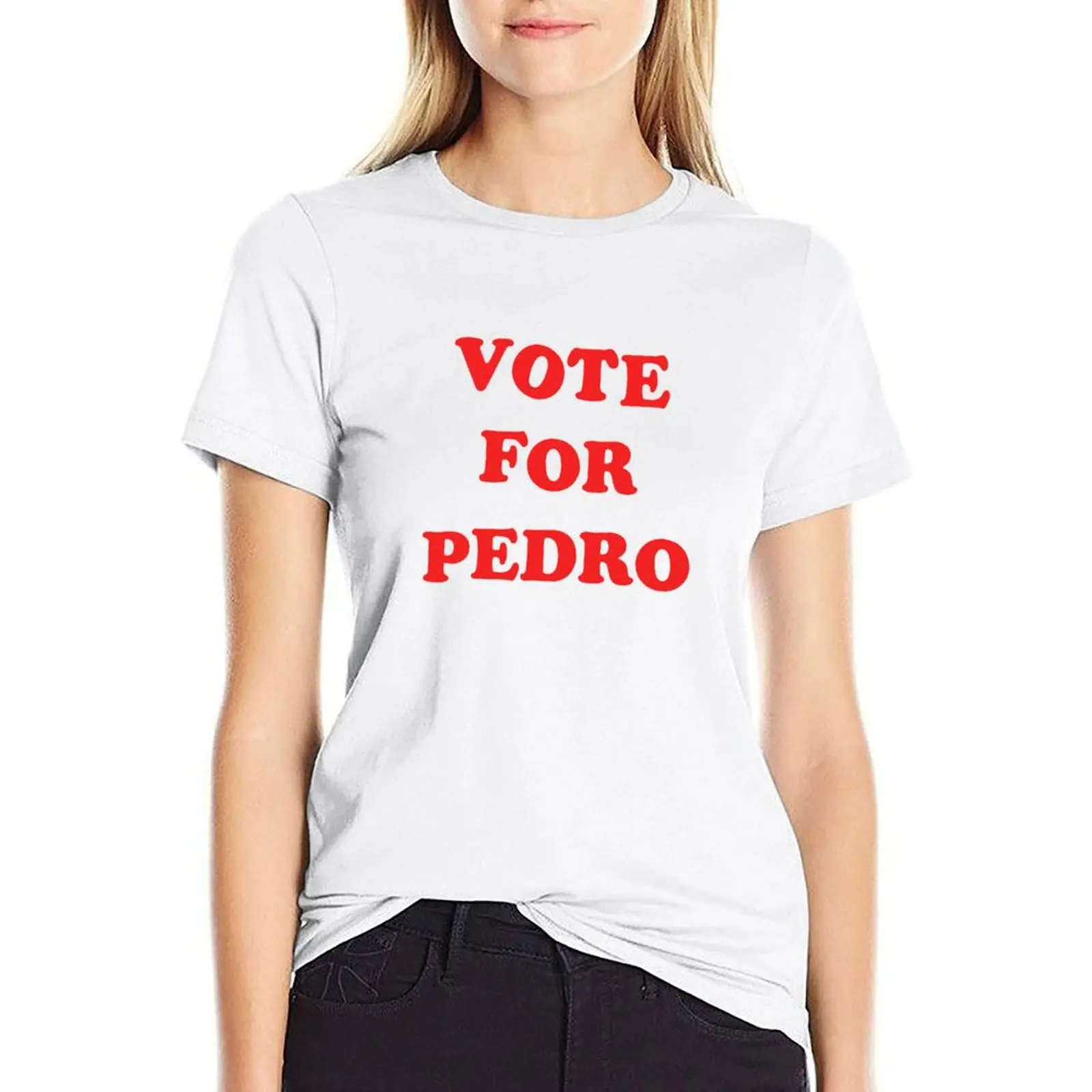 

Napolean Dynamite - Vote for pedro T-shirt cute tops animal print shirt for girls female tshirts for Women