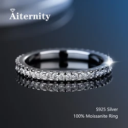Elegant 925 Sterling Silver Moissanite Ring with Matching Diamond Wedding Band (1.5mm Moissanite)