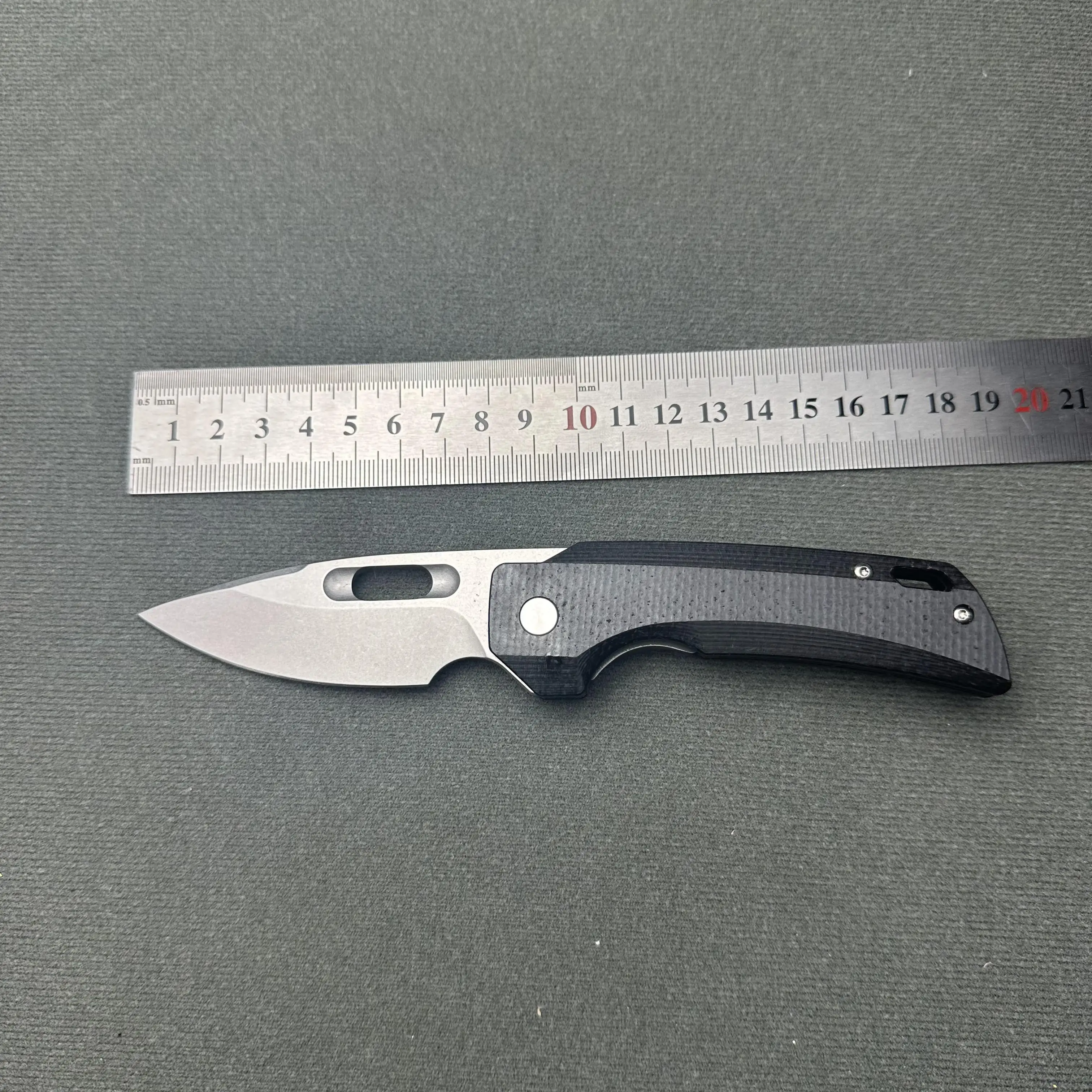Steel Rose Handmade Poratable Topwell Pocket Knife Sharp M390 Blade Flax Handle Ball Bearing Quick Oopening EDC Survival Outdoor 6