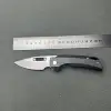 Steel Rose Handmade Poratable Topwell Pocket Knife Sharp M390 Blade Flax Handle Ball Bearing Quick Oopening EDC Survival Outdoor 6