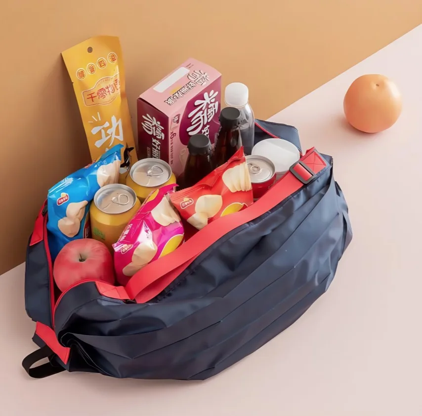 Foldable Storage Bag With Handle Portable Travel Camouflage Handbags Large Capacity Shopping Bag