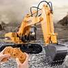 Huina 1535 1/14 Rc Excavator Remote Control  Truck Toy Excavator with Lights RC Trucks Tractor Model Engineering Car Toys Boys 5