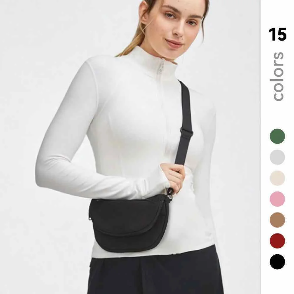 2L Lightweight Waterproof Casual Crossbody Bag, Versatile Daily Single Shoulder Canvas Bag, Outdoor Sports Yoga Bag
