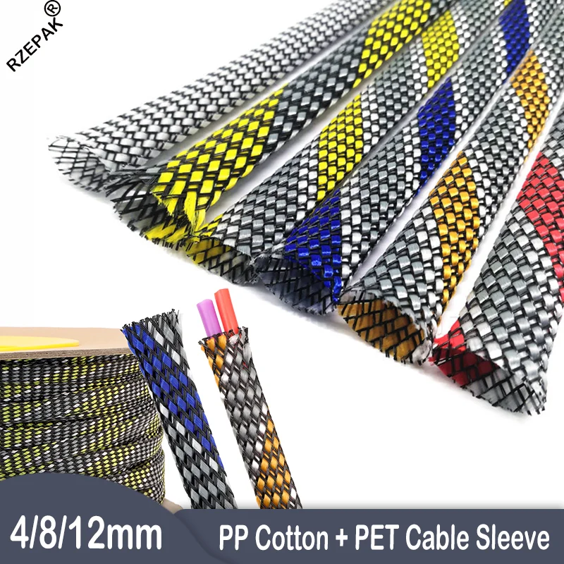 Durable Braided Wire Sleeve, Insulated Cable Protection Sheath