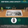 Large White Fireclay Kitchen Sink 32 Inch Drop In Single Bowl Topmount Dual Mount 32"x19"x10" Kit Includes Stainless Steel Grid 5