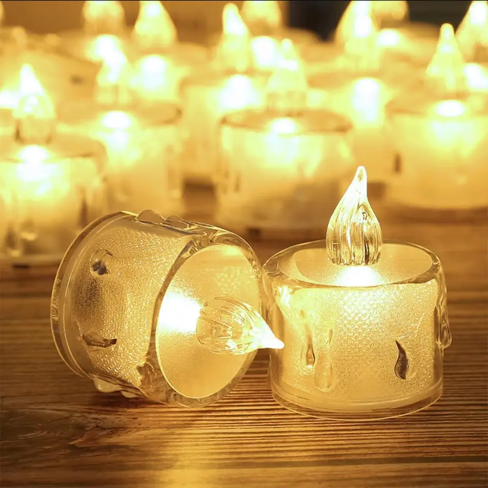 Candele senza fiamma lampada a batteria LED luci a candela senza fiamma per la decorazione domestica della festa di compleanno di nozze  39
