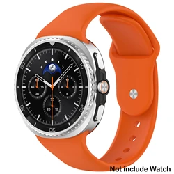 Silicone Strap | Seamless Design Bracelet Wristband | Universal Smartwatch Accessory - Watch 8 44mm (Orange)