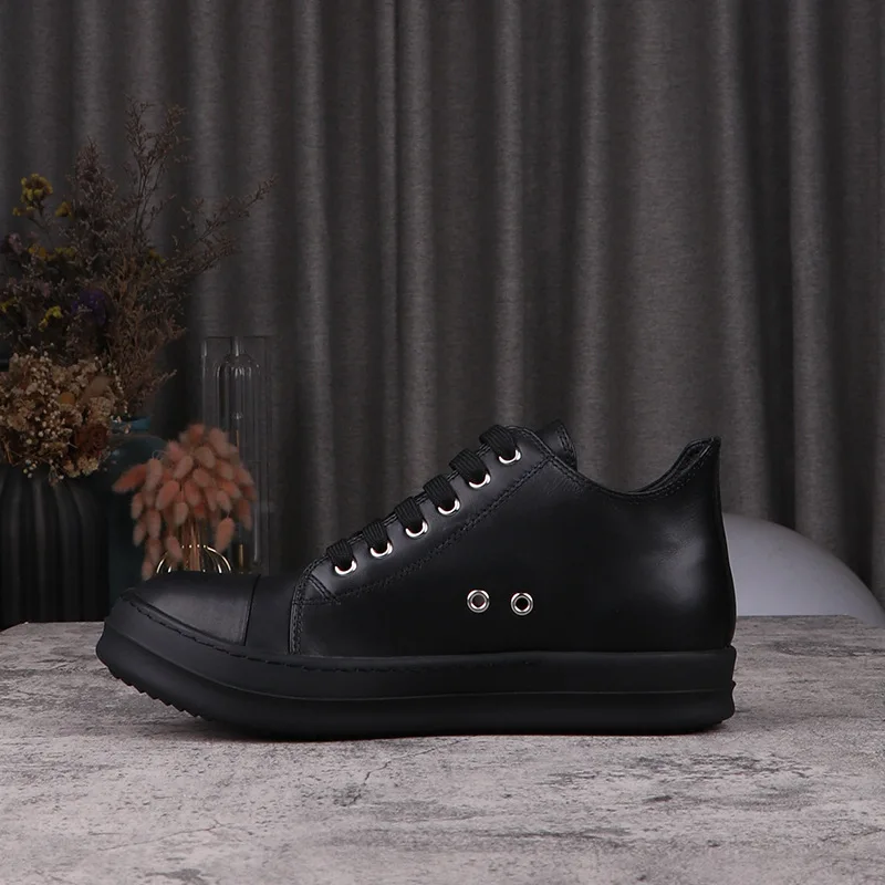 

Unisex Lace-Up Flat Shoes Spring Autumn 2023 New Round Toe Solid Colors Upper Unisex Sneakers Concise Temperament Walking Shoes