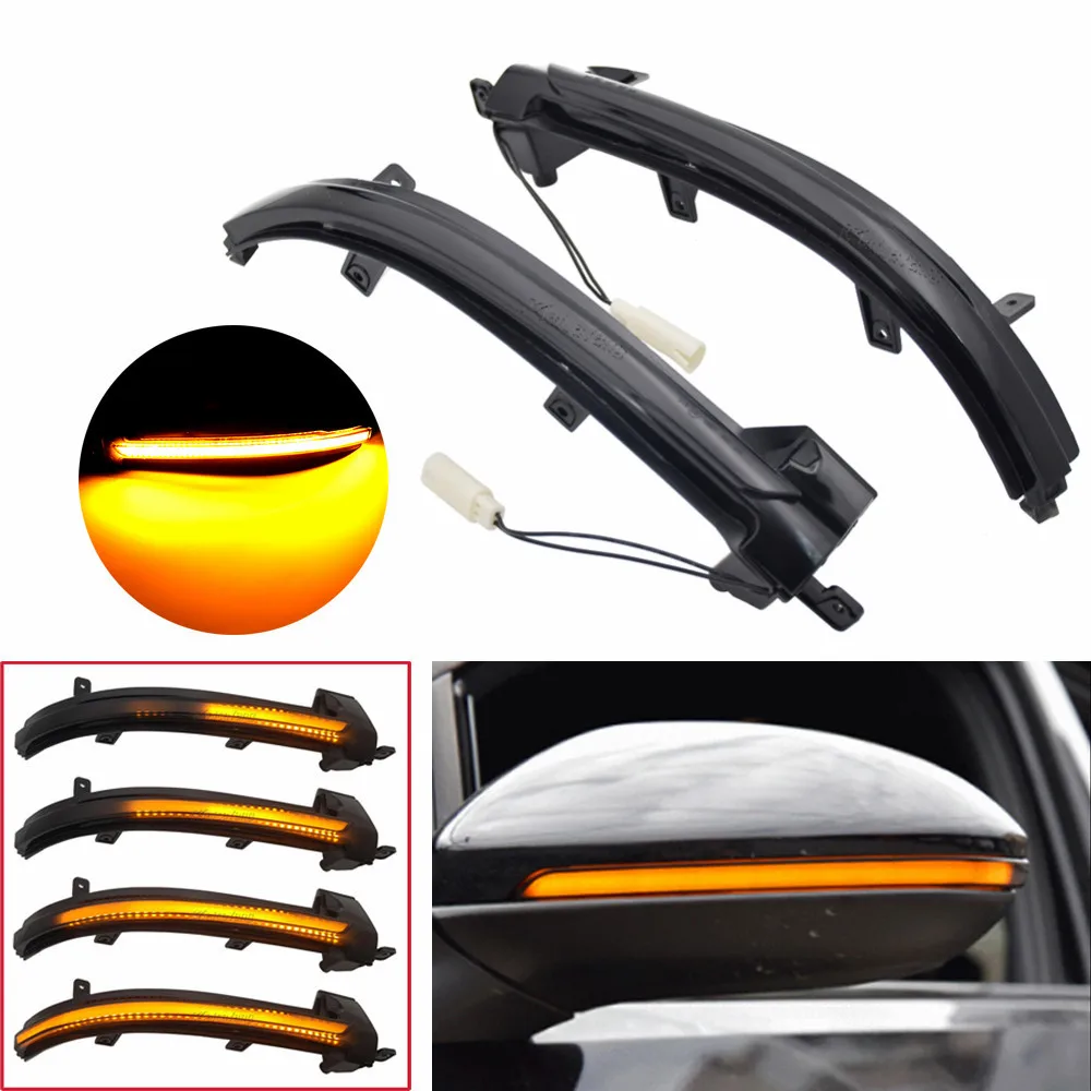 

2PCS Flowing Turn Signal Light LED Side Wing Rearview Mirror Dynamic Indicator Blinker For VW Touareg II 7P 7P6949101