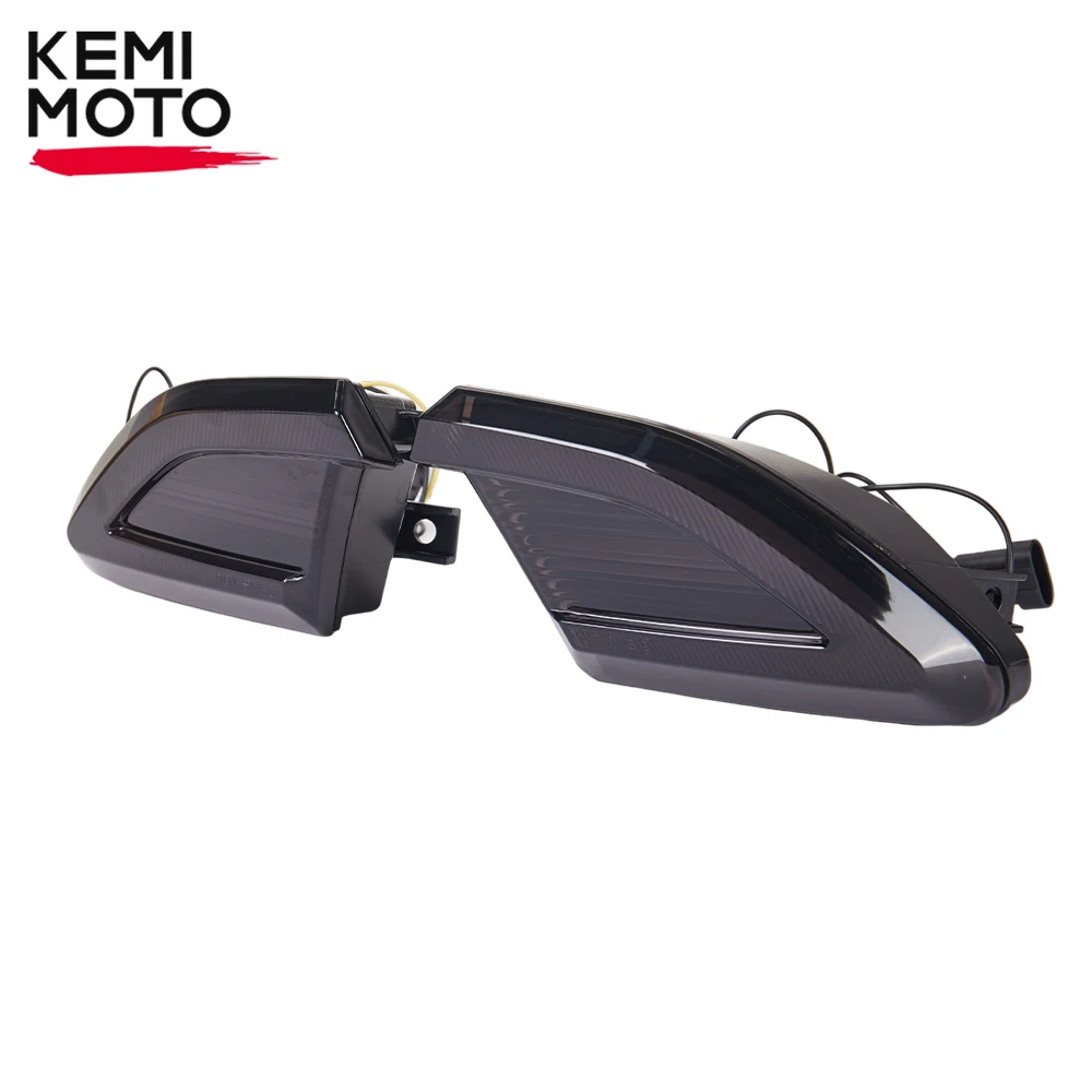 

KEMIMOTO ON-ROAD LED Tail Lights Compatible with Can Am Spyder F3 Smoked Rear Brake Running Turn Signal Taillights Tail Lamps