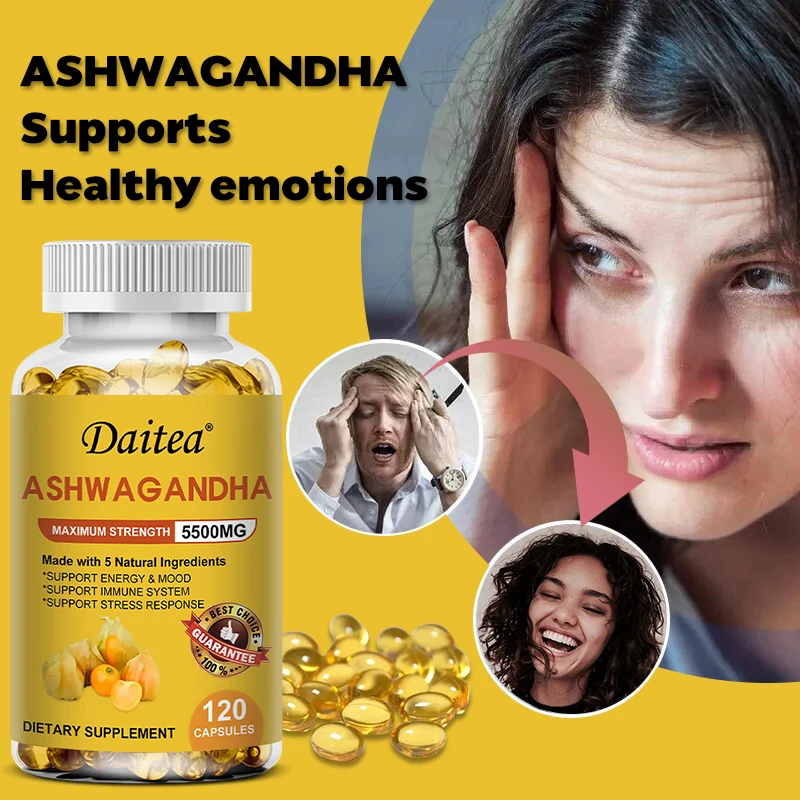 Ashwagandha Extract 5500 mg Antioxidant Sleep Energy Supports Cognitive and Neurological Function