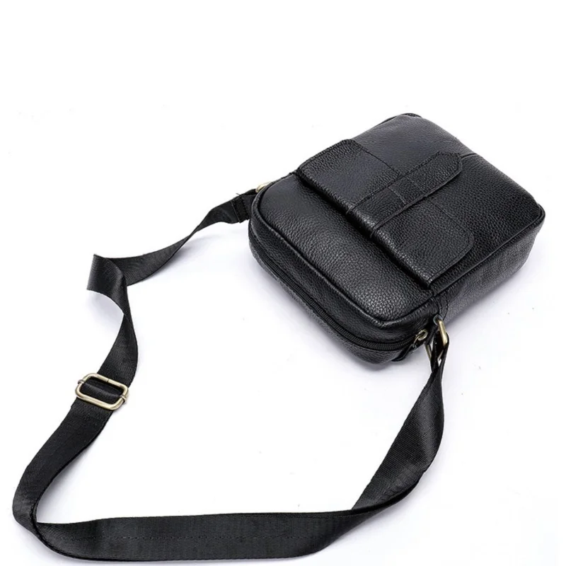 

Casual Men Crossbody Bag Genuine Leather Fashion Shoulder Bag High Quality Leather Original Messenger For phone bag