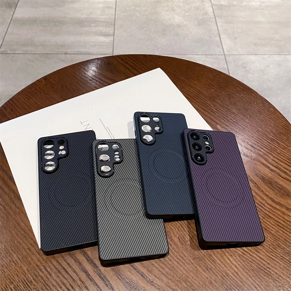 حافظة هاتف مغناطيسية من ألياف الكربون لهاتف سامسون...