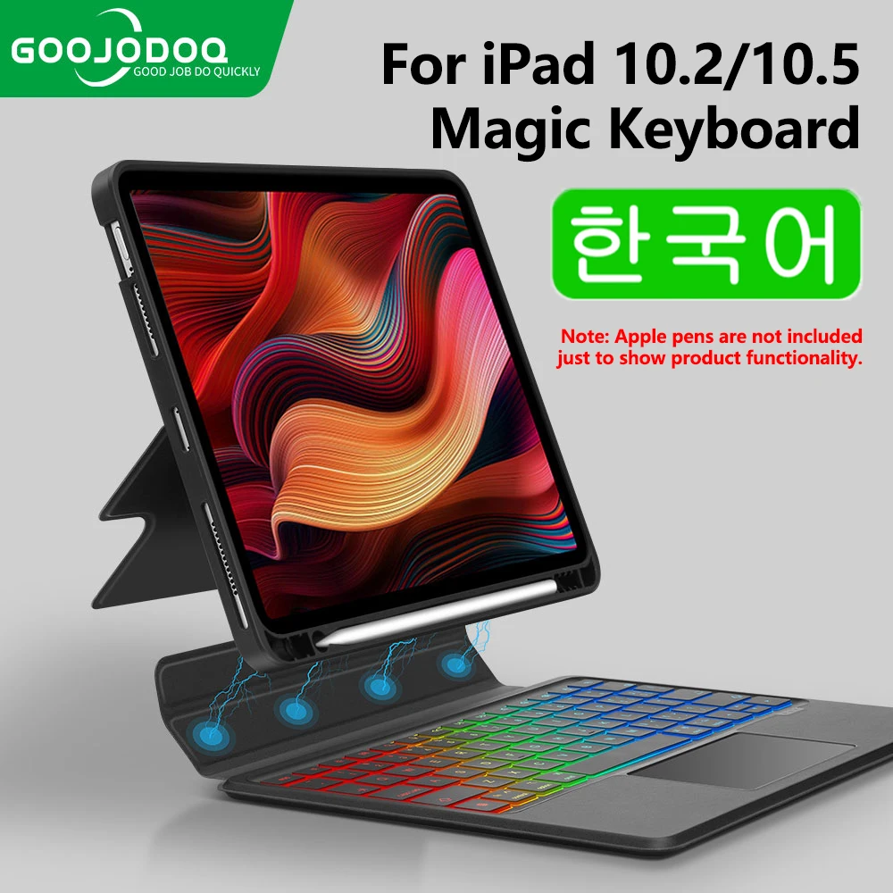 GOOJODOQ RGB Magic Keyboard for iPad Pro 11 Air 5 4 iPad 9th
