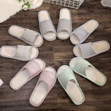  Autumn Unisex Slippers Cotton Linen Breathable Slippers Flat Sole Non-slip Home Slippers Chanclas Mujer Indoor Bedroom Pantuflas 